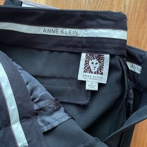 Anne Klein High Rise Straight Leg Black Pants 6P
